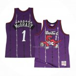 Maillot Toronto Raptors Tracy McGrady NO 1 Hardwood Classics Throwback Volet