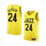 Maillot Utah Jazz Walker Kessler NO 24 Icon 2022-23 Jaune