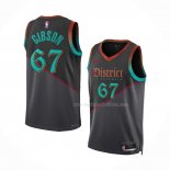 Maillot Washington Wizards Taj Gibson NO 67 Ville 2023-24 Noir