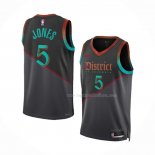 Maillot Washington Wizards Tyus Jones NO 5 Ville 2023-24 Noir