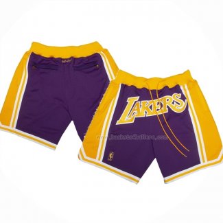 Short Los Angeles Lakers Jaune Volet