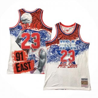 Maillot All Star 1991 Michael Jordan NO 23 Blanc