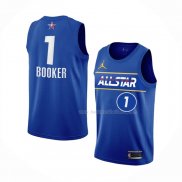 Maillot All Star 2021 Phoenix Suns Devin Booker NO 1 Bleu