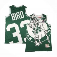 Maillot Boston Celtics Larry Bird NO 33 Mitchell & Ness Big Face Vert