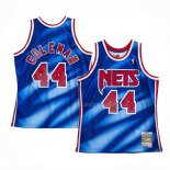 Maillot Brooklyn Nets Derrick Coleman NO 44 Hardwood Classics Throwback Bleu