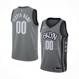 Maillot Brooklyn Nets Personnalise Statement 2019-20 Gris