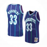 Maillot Charlotte Hornets Alonzo Mourning NO 33 Mitchell & Ness Volet