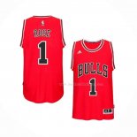 Maillot Chicago Bulls Derrick Rose NO 1 Hardwood Classics Throwback 2008-09 Rouge