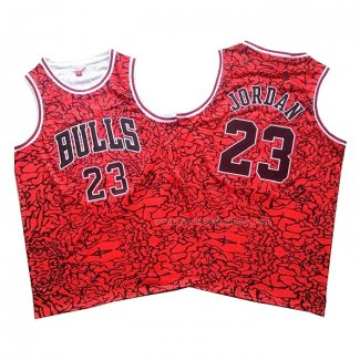 Maillot Chicago Bulls Michael Jordan NO 23 Mitchell & Ness Rouge2