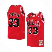 Maillot Chicago Bulls Scottie Pippen NO 33 1997-98 NBA Finals Mitchell & Ness Rouge