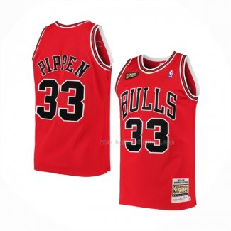 Maillot Chicago Bulls Scottie Pippen NO 33 1997-98 NBA Finals Mitchell & Ness Rouge