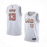 Maillot Cleveland Cavaliers Ricky Rubio NO 13 Ville 2022-23 Blanc