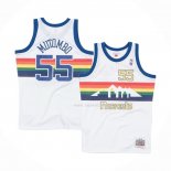 Maillot Denver Nuggets Dikembe Mutombo NO 55 Hardwood Classics Throwback Blanc