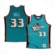 Maillot Detroit Pistons Grant Hill NO 33 Hardwood Classics Throwback Vert