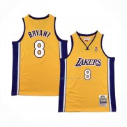 Maillot Enfant Los Angeles Lakers Kobe Bryant NO 8 Mitchell & Ness 1999-00 Jaune