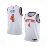 Maillot Enfant New York Knicks Derrick Rose NO 4 Association Blanc