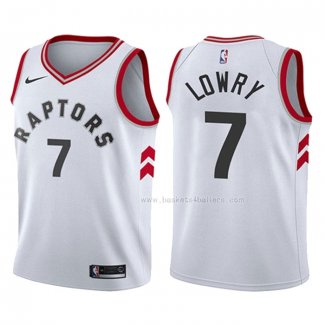 Maillot Enfant Toronto Raptors Kyle Lowry NO 7 Association 2017-18 Blanc