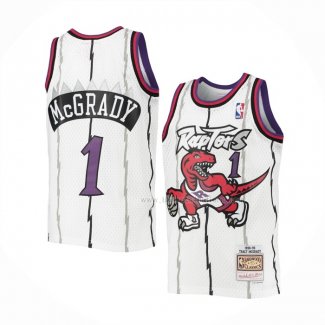 Maillot Enfant Toronto Raptors Tracy McGrady NO 1 Mitchell & Ness 1998-99 Blanc