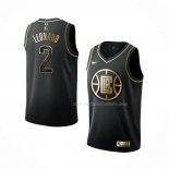 Maillot Golden Edition Los Angeles Clippers Kawhi Leonard NO 2 Noir