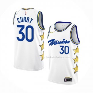 Maillot Golden State Warriors Stephen Curry NO 30 Champs Whitestars 2022-23 Blanc