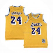 Maillot Los Angeles Lakers Kobe Bryant NO 24 Mitchell & Ness 2007-08 Jaune