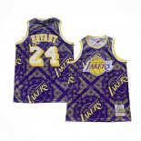 Maillot Los Angeles Lakers Kobe Bryant NO 24 Mitchell & Ness 2007-08 Volet2