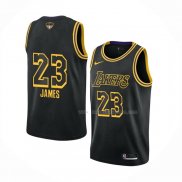 Maillot Los Angeles Lakers LeBron James NO 23 Ville 2020-21 Noir