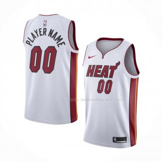 Maillot Miami Heat Personnalise Association 2020-21 Blanc