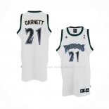 Maillot Minnesota Timberwolves Kevin Garnett NO 21 Retro Blanc