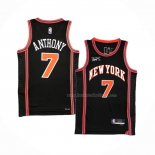 Maillot New York Knicks Carmelo Anthony NO 7 Ville 2021-22 Noir