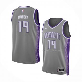 Maillot Sacramento Kings Chima Moneke NO 19 Ville 2022-23 Gris