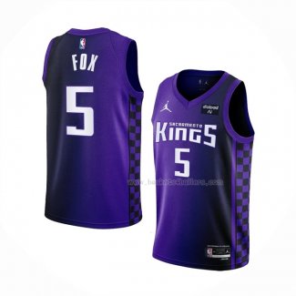 Maillot Sacramento Kings De’aaron Fox NO 5 Statement 2023-24 Volet