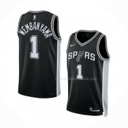 Maillot San Antonio Spurs Victor Wembanyama NO 1 Icon 2022-23 Noir