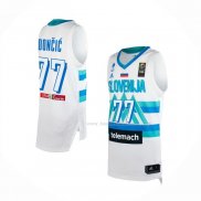 Maillot Slovenia Luka Doncic NO 77 Tokyo 2021 Blanc2