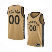 Maillot Toronto Raptors Personnalise Ville 2023-24 Or