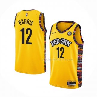 Maillot Brooklyn Nets Joe Harris NO 12 Ville 2020-21 Jaune