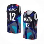 Maillot Brooklyn Nets Joe Harris NO 12 Ville 2023-24 Noir