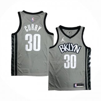 Maillot Brooklyn Nets Seth Curry NO 30 Statement 2020 Gris