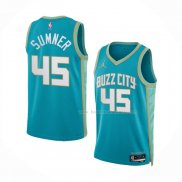 Maillot Charlotte Hornets Edmond Sumner NO 45 Ville 2023-24 Vert