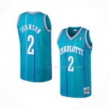 Maillot Charlotte Hornets Larry Johnson NO 2 Hardwood Classics 1992-93 Vert