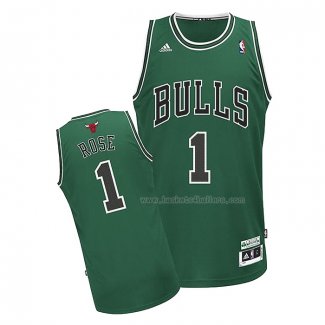 Maillot Chicago Bulls Derrick Rose NO 1 Hardwood Classics Throwback 2008-09 Vert