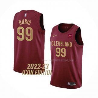 Maillot Cleveland Cavaliers Ricky Rubio NO 99 Icon 2022-23 Rouge