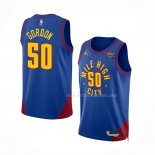 Maillot Denver Nuggets Aaron Gordon NO 50 Statement 2022-23 Bleu