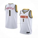 Maillot Denver Nuggets Michael Porter JR. NO 1 Association Blanc