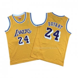 Maillot Enfant Los Angeles Lakers Kobe Bryant NO 24 Icon 2018-19 Jaune2