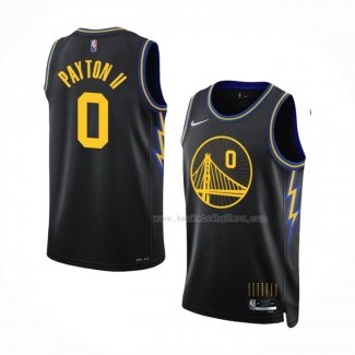 Maillot Golden State Warriors Gary Payton II NO 0 Ville 2021-22 Noir