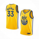 Maillot Golden State Warriors James Wiseman NO 33 Statement 2020 Jaune