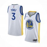 Maillot Golden State Warriors Jordan Poole NO 3 Association 2022-23 Blanc