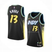 Maillot Indiana Pacers Jordan Nwora NO 13 Ville 2023-24 Noir