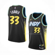 Maillot Indiana Pacers Myles Turner NO 33 Ville 2023-24 Noir